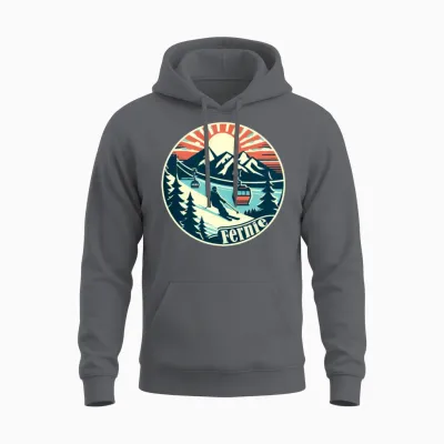 Fernie, Canada - Winter Sports and Ski Vacation Unisex Hoodie - Charcoal