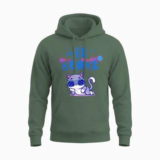 Be Brave Unisex Hoodie - Military Green