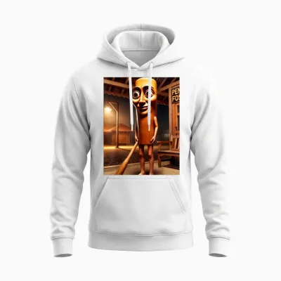 Tung Tung Sahur Unisex Hoodie - White