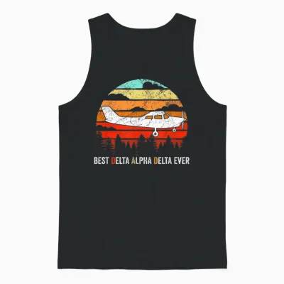 Airplane Pilot Best Dad Flying Gift Unisex Tank Top - Black