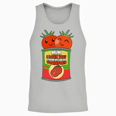 Funny Tomato Outfit Unisex Tank Top - Ash
