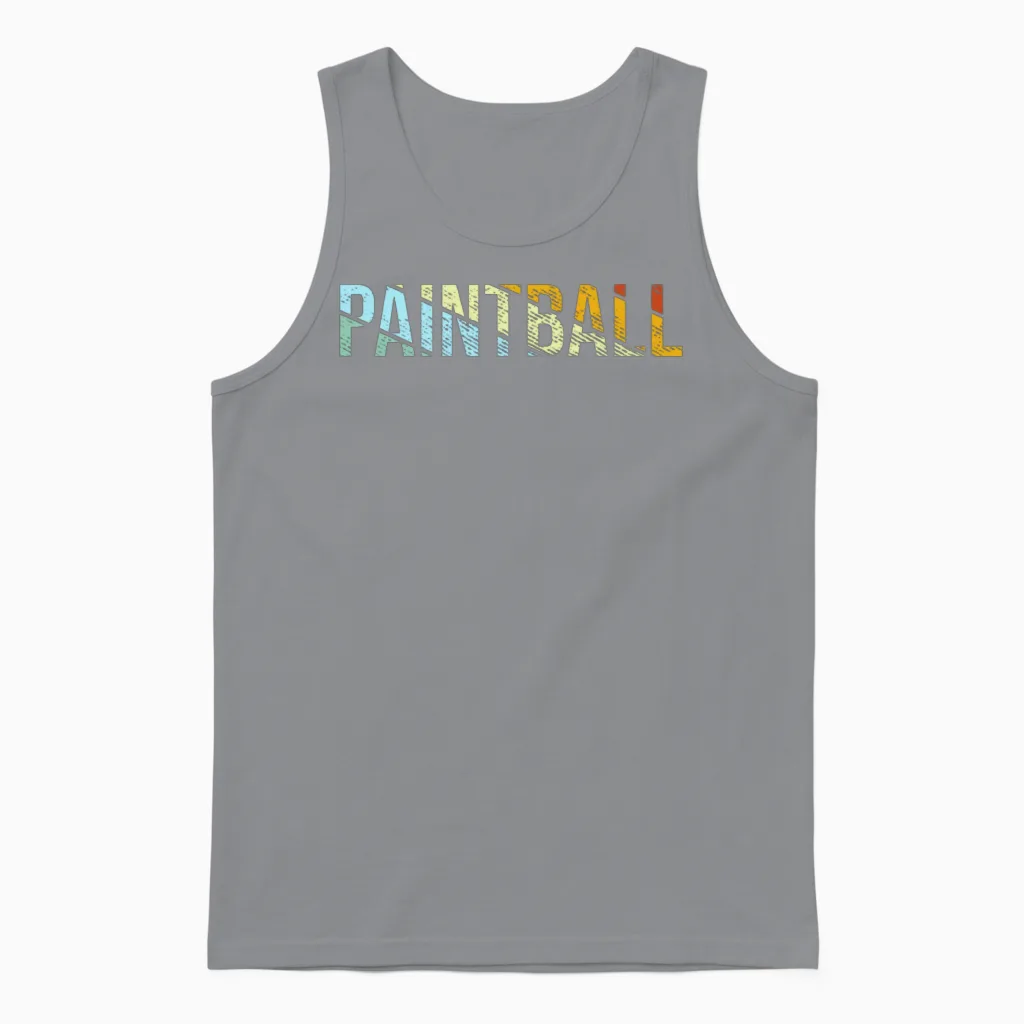 Paintball Retro Unisex Tank Top in Sport Grey