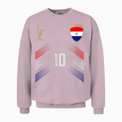 Drapeau Du Paraguay Pour Les Amateurs De Fierté Paraguayenne Rétro Unisex Sweatshirt - Light Pink