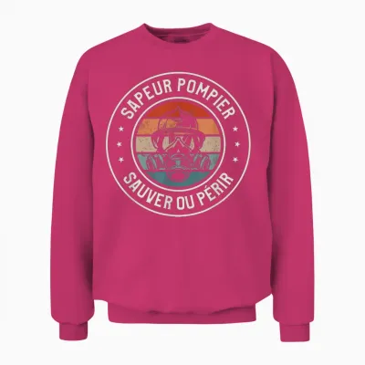 Firefighter Save or Perish Unisex Sweatshirt - Heliconia