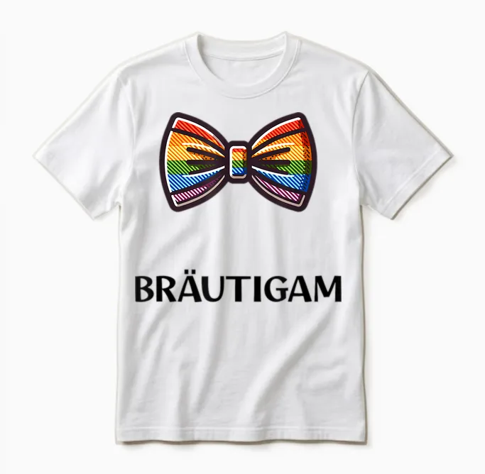 Lgbtq Team Bräutigam Jga Junggesellenabschiedsfeier Unisex T-Shirt in White
