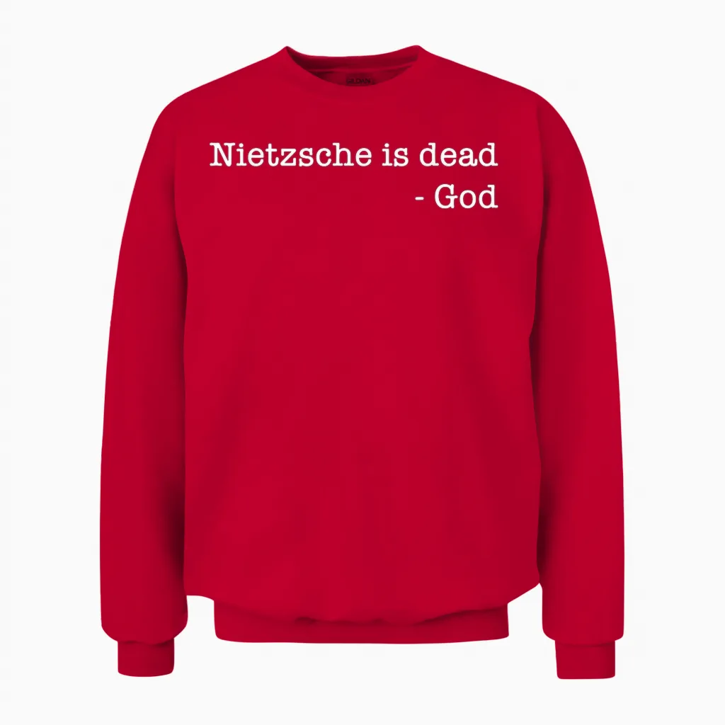 Philosophie Theorie Philosoph Nietzsche Ist Tot - Gott Unisex Sweatshirt in Red
