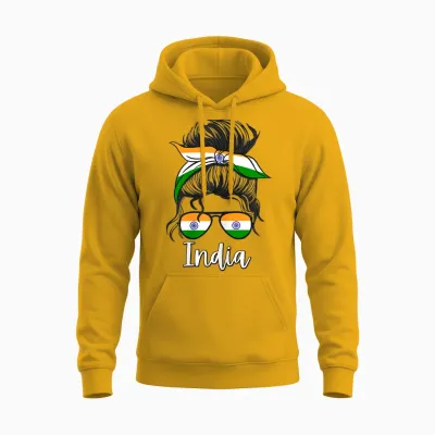 Bhaarat Kee Ladakee Indian Girl Bhaarat Indien Mädchen Damen Unisex Hoodie - Gold