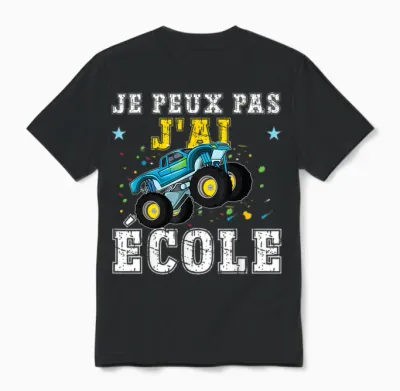 Je Peux Pas J'ai School Fun Back to School 2025 Unisex T-Shirt - Black