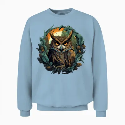 Owl Unisex Sweatshirt - Light Blue