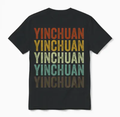 Yinchuan China Retro Vintage Unisex T-Shirt - Black