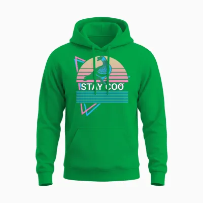 Pigeon Retro Unisex Hoodie - Irish Green