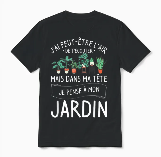 I May Have the Look of Listening to You Garden Unisex T-Shirt in Black