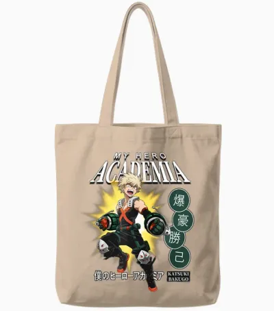 My Hero Academia Katsuki Bakugo Icons Anime Tote Bags - Natural