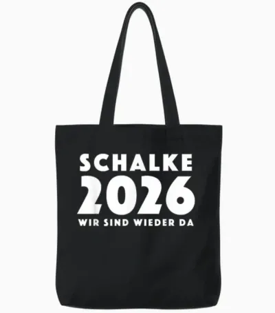 Schalke 2026 Wir Sind Wieder Da Gelsenkirchen Aufstieg Tote Bags - Black