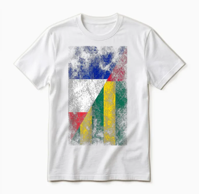 Flags France Togo - French Togolese T-Shirt, Black, S Unisex T-Shirt in White