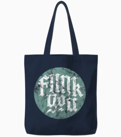 Funk You Retro Tote Bags - Navy
