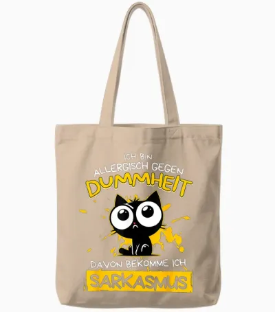 Ich Bin Allergisch Gegen Dummheit Davon Bekomme Tote Bags - Natural