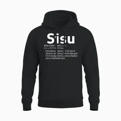 Finnish Sisu Finland Sisu Finns Sisu Sisu Definiti Unisex Hoodie - Black