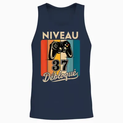 Level 37 Years Man 1988 Birthday Gamer Level 37 Man Unisex Tank Top - Navy