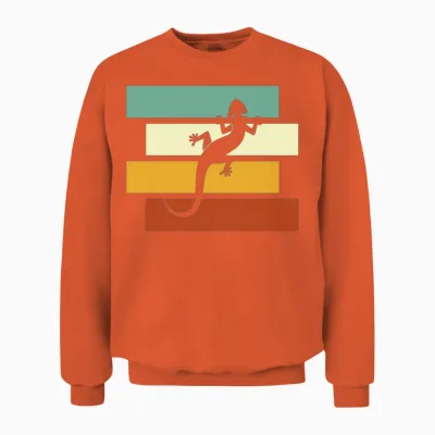 Lizard Retro Unisex Sweatshirt - Orange