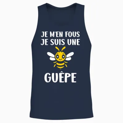 Insecte Petite Guêpe Humour Je M'en Fous Je Suis Une Guêpe Unisex Tank Top - Navy