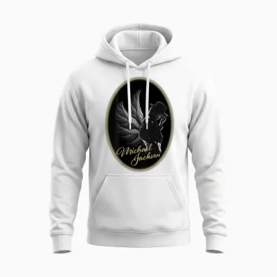 Michael Jackson 088 Back Printed Unisex Hoodie - White