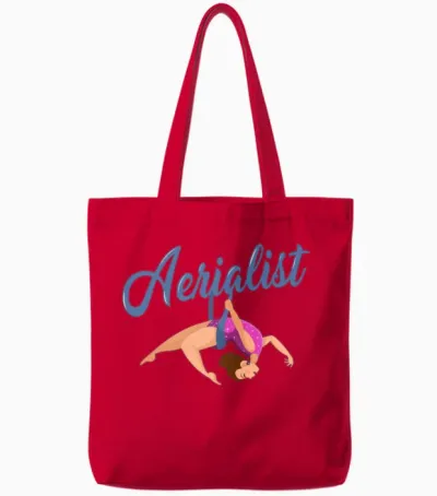 Aerial Dance, Aerial Dance Aerial Sports, Aerial Tote Bags - Red