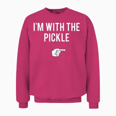 I'm with the Pickle Halloween Costume Party Matching Pickle Unisex Sweatshirt - Heliconia