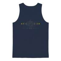 Mystic Sun & Moon Phases Mandala Unisex Tank Top - Navy – 1