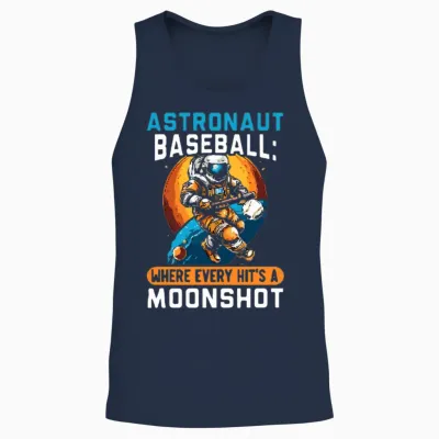 Astronaut Baseball Unisex Tank Top - Navy