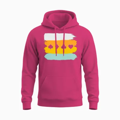 Poker Retro Unisex Hoodie - Heliconia