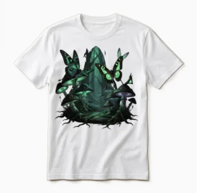 Emerald Forest Mirage Unisex T-Shirt - White