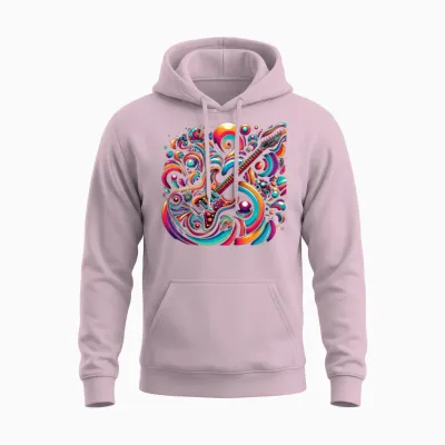Retro Rhapsody Unisex Hoodie - Light Pink