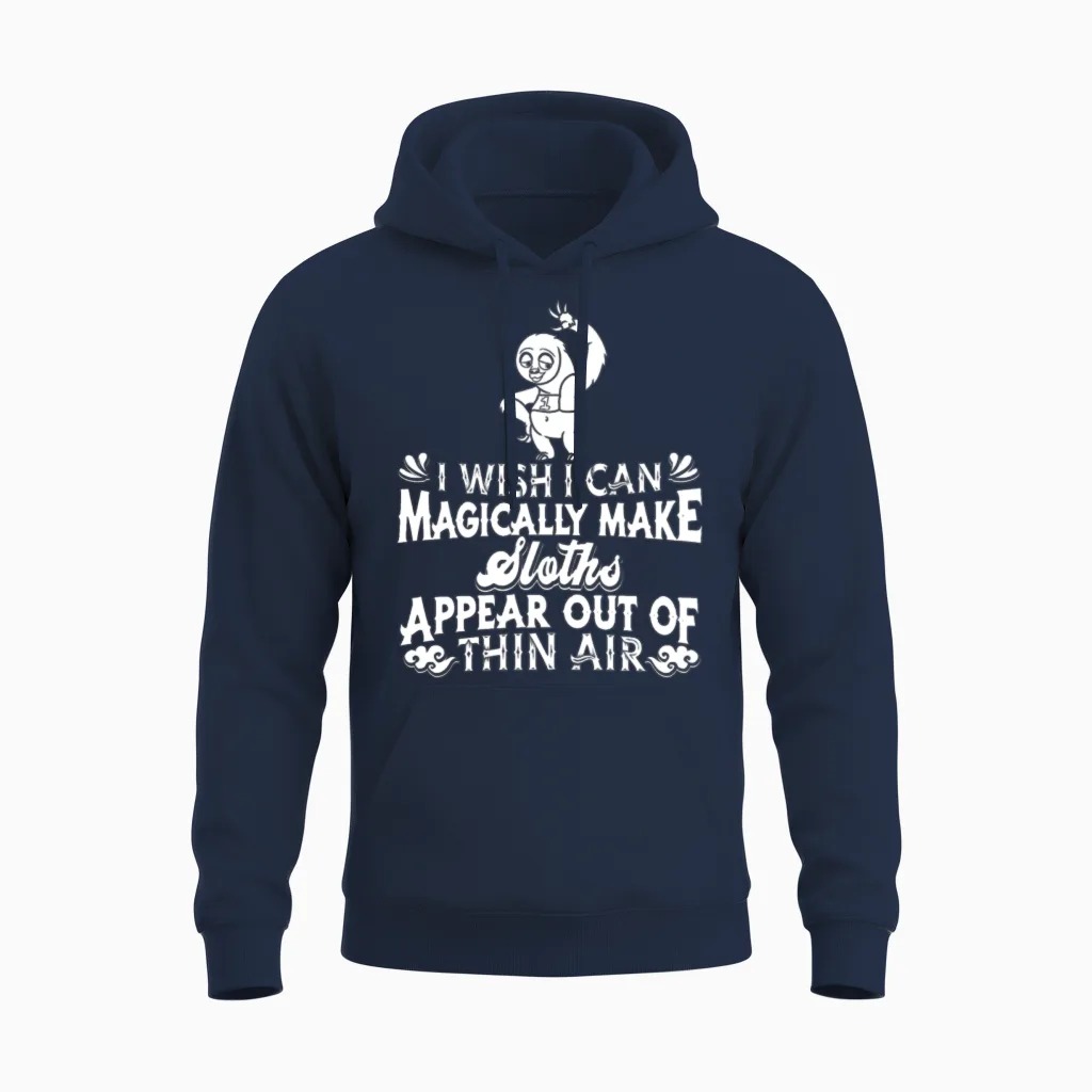 Sloth Funny Unisex Hoodie in Navy