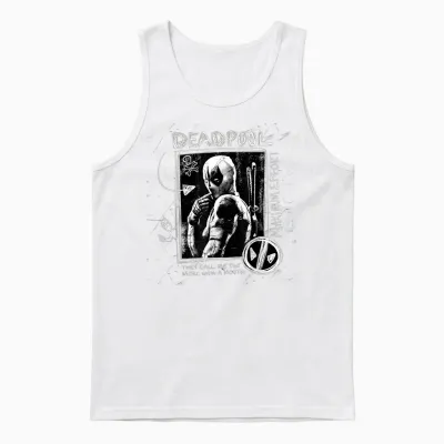 Marvel Studios Deadpool & Wolverine Maximum Effort Chalk Art Unisex Tank Top - White