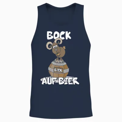 Bock Auf Bier Biertrinker Alkohol Bier Saufen T-Shirt, Black Unisex Tank Top - Navy