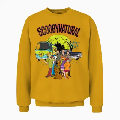 Scooby-Doo Scoobynthetic Mystery Machine and Baby with Gang Unisex Sweatshirt - Gold