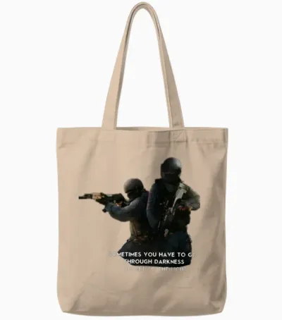 Military Design Tote Bags - Natural