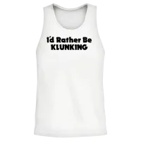 I'd Rather Be Klunking Unisex Tank Top - White – 2