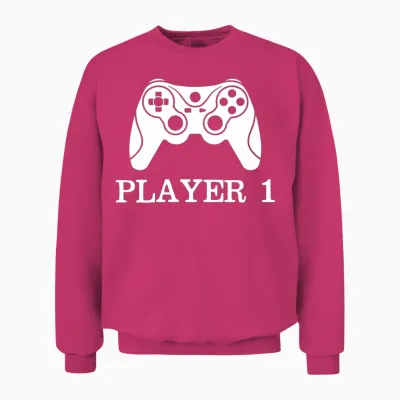 Player 1 Unisex Sweatshirt - Heliconia