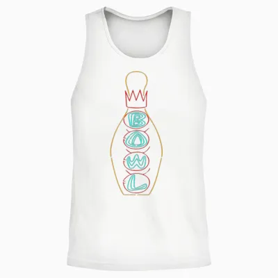 Bowling Pin Big Lebowski Unisex Tank Top - White
