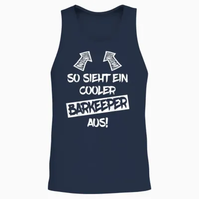 Cooler Barkeeper Lustiger Spruch Barmann Kellner Unisex Tank Top - Navy