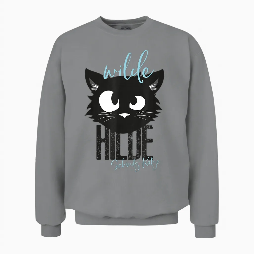 Ralf Schmitz - Wilde Hilde Katze Comedian Unisex Sweatshirt in Sport Grey