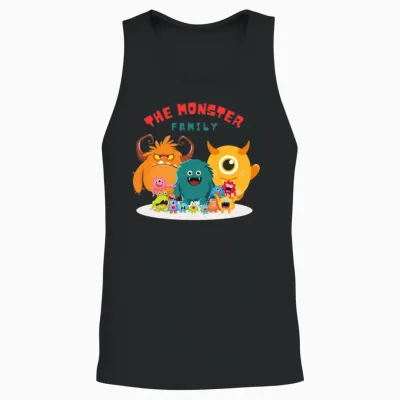 The Monster Family Unisex Tank Top - Black