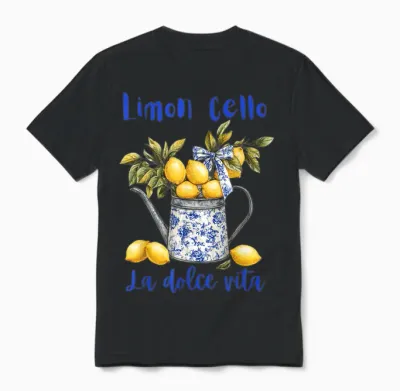 Limoncello La Dolce Vita Italy Unisex T-Shirt - Black