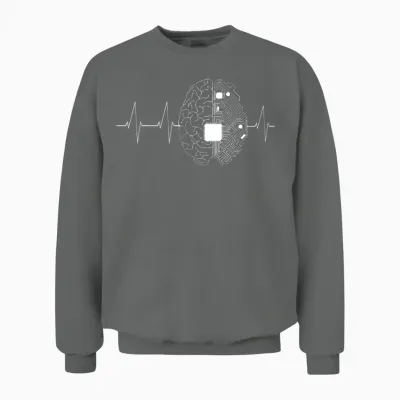 Machine Learning Ai Data Science Heartbeat Data Unisex Sweatshirt - Graphite Heather