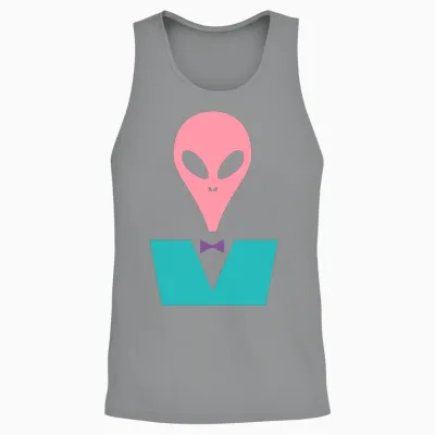 Smart Retro Alien Unisex Tank Top - Sport Grey