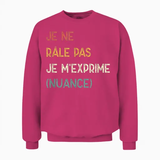 Retro Je Ne Râle Pas Je M'exprime Nuance Cadeau Drôle Unisex Sweatshirt - Heliconia
