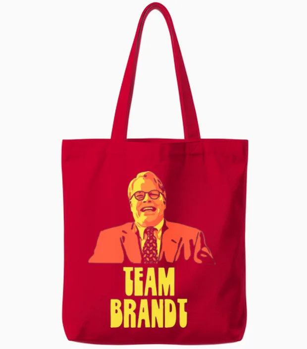 Team Brandt Big Lebowski Tote Bags in Red