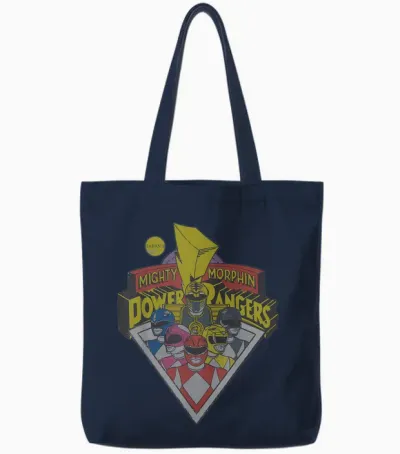 Power Rangers Logo Group Tote Bags - Navy